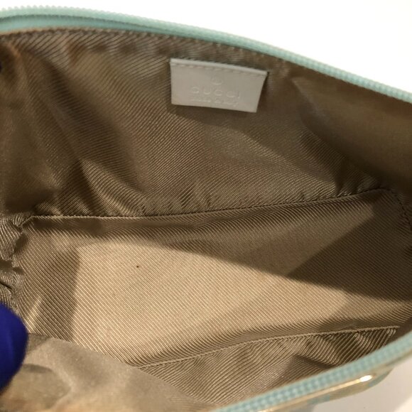 Gucci Mint GG Canvas Handbag SKU#85376 (gently used, strap edge crack) - Picture 10 of 12